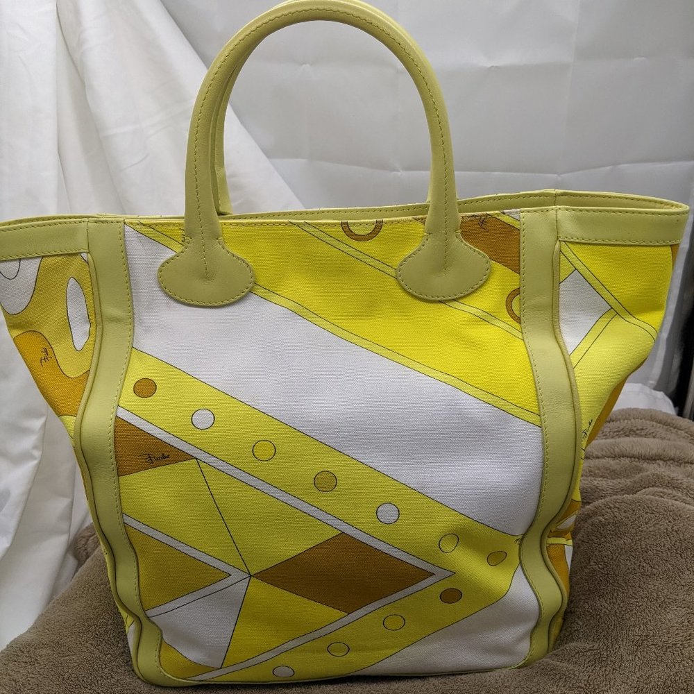 Emilio Pucci Leather/Canvas Bag
